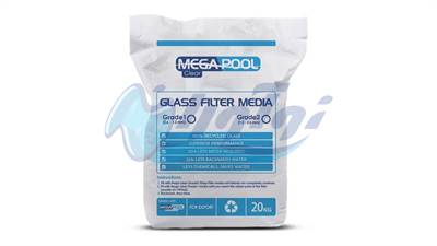 سیلیس شیشه‌ایMega Pool  با فناوری آلمانی برای فیلترشنی، ذرات بالای 3 میکرون را فیلتر کرده و با حداقل افت فشار، عمر 10 ساله و قابلیت احیا، بهترین فیلتراسیون را ارائه می‌دهد.  