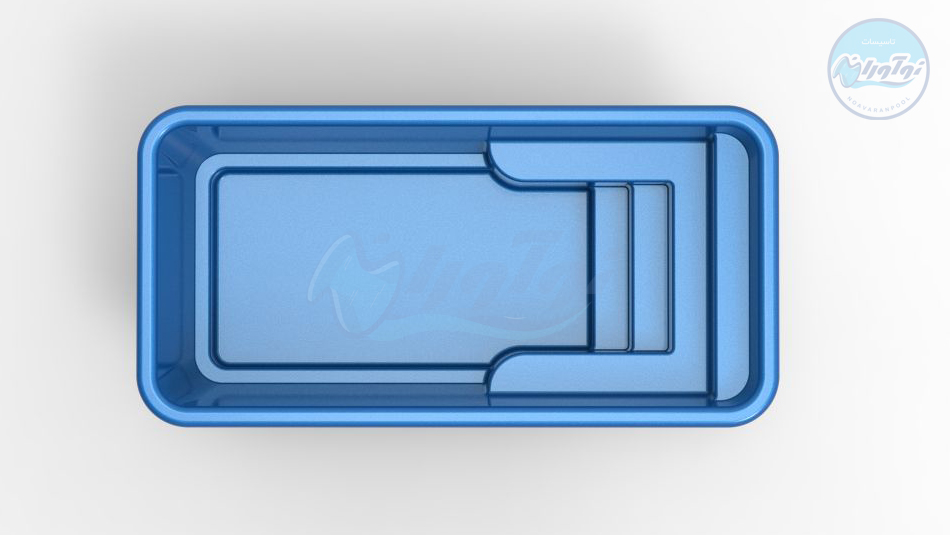 استخر پیش ساخته فایبرگلاس مدل دز ابعاد 2.5 در 5